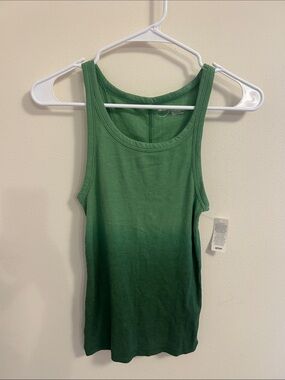aerie Green Ribbed Tank Top
